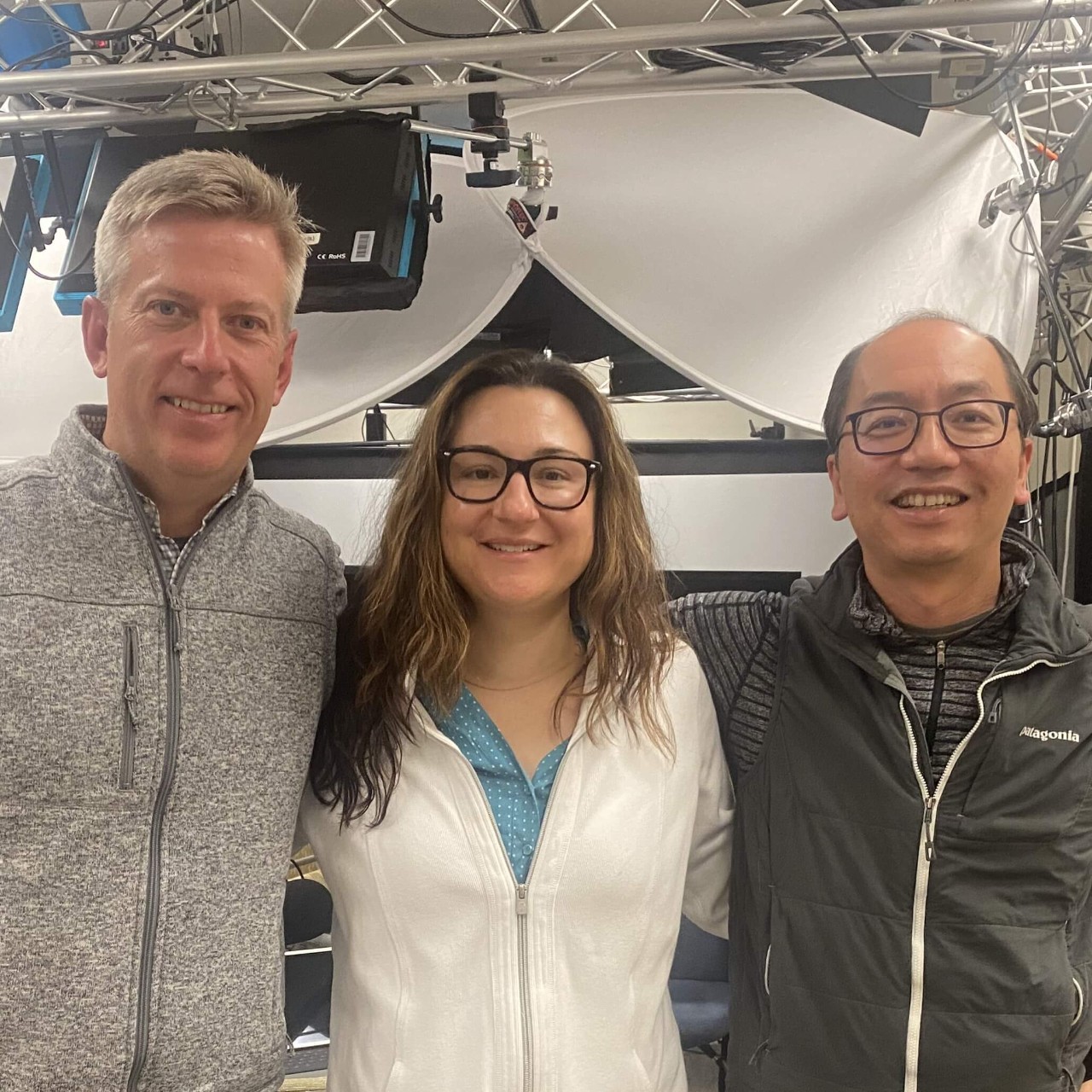 Cardiologists Matthew DeVane, DO FACC, and Carolyn Lacey, MD FACC with their guest, Dr. John Vu